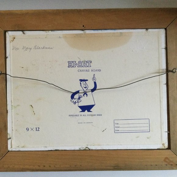 Original art painting on canvas board small landscape wall hanging home decor - Picture 7 of 7